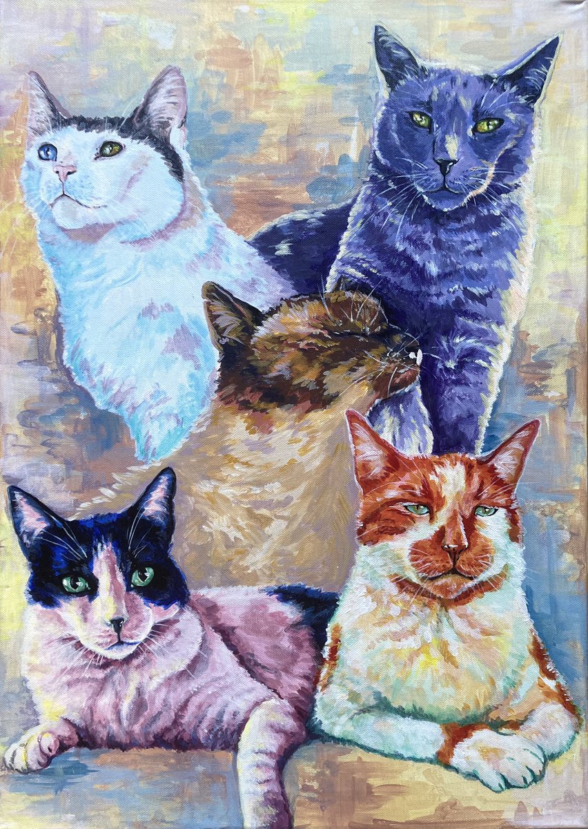 Painting of my family‘s cats 💙
I really enjoy painting traditionally on a canvas from time to time c: