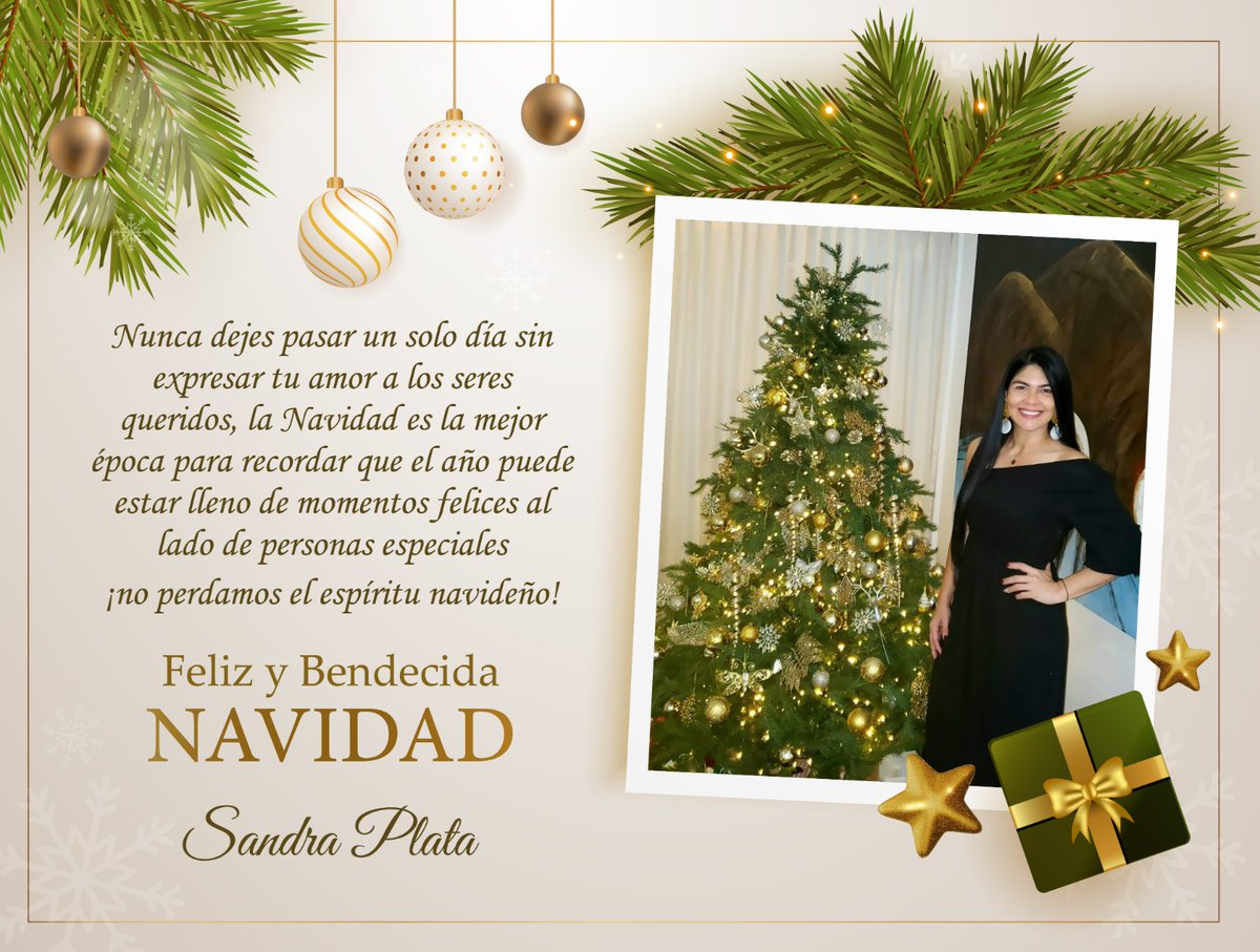 SplataSandra's tweet photo. Recibe mis bendiciones como si fuese una lluvia de paz, armonía y de amor en estas fiestas navideñas.
Feliz Navidad!!!! https://t.co/Y5cCDcv3Tx