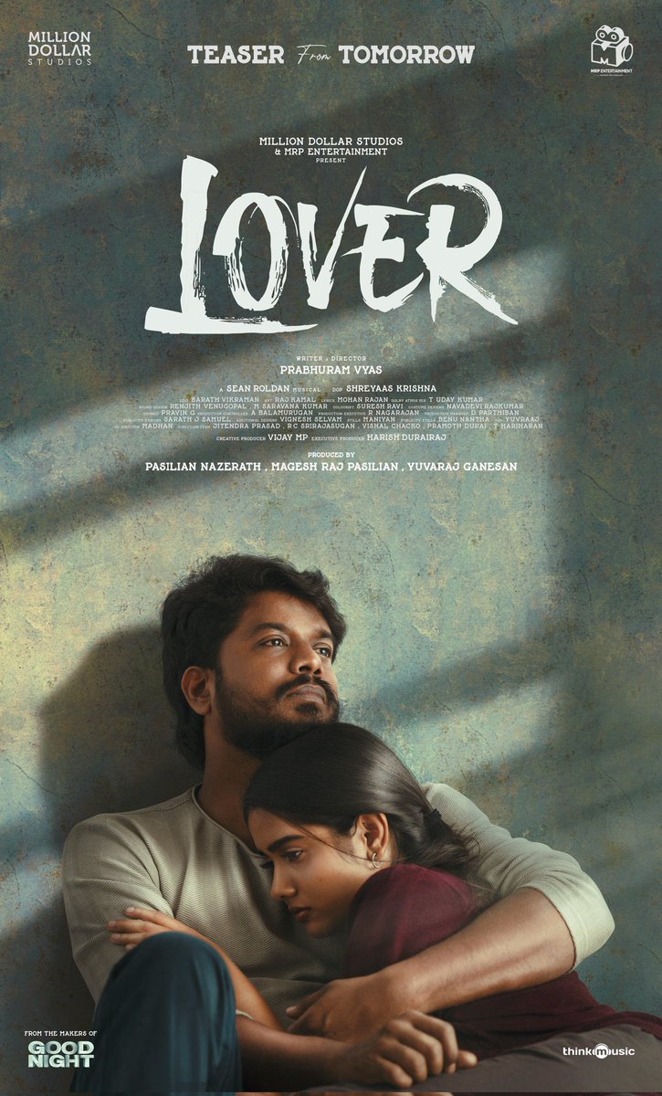 Get ready folks! #Lover teaser is coming tomoro. This is gonna be a very special one for me after goodnight. Hugs to @Manikabali87 @Vyaaaas @proyuvraaj @gouripriyareddy Excited beyond wits ❤️