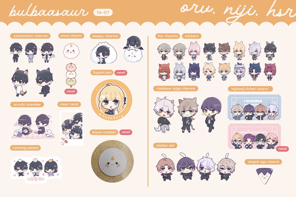 [RT💖]

here’s my cosmatsu catalogue!!! i have some new stuff, i’ll be at table fe-07 w ira!!! 

pricelist, map, stamp rallies in 🧵

#CosplayMatsuri2023 
#FanFairAtCosplayMatsuri2023