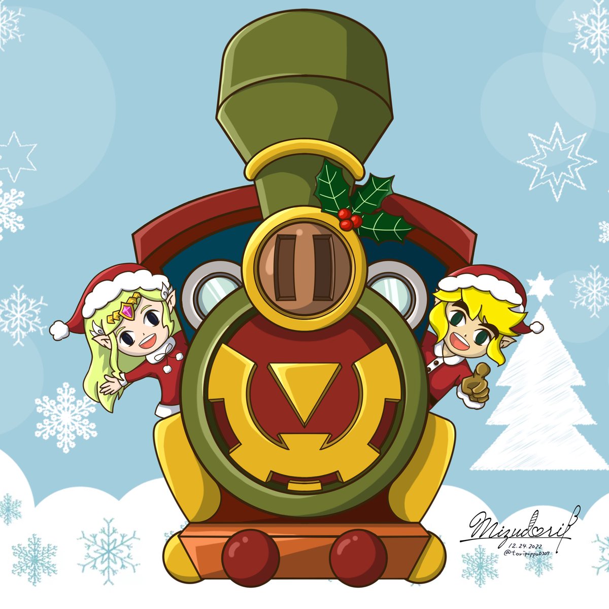 #大地の汽笛14周年 #TheLegendOfZelda  #SpiritTracks
過去絵しかありませんがお祝いー&amp;ちょっと早めのメリークリスマス