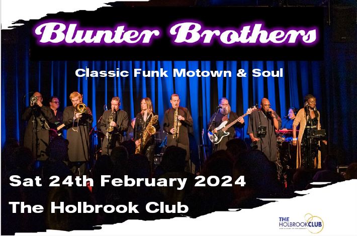 We have another great evening of live music for you to enjoy.  A night of classic Funk, Motown and Soul.  
Doors open 6.30pm, Show starts 8.30pm - 11.00pm
Food will be available + fully stocked bar
Tickets £17.50 18+ ONLY available now …lbrookclub.legendonlineservices.co.uk