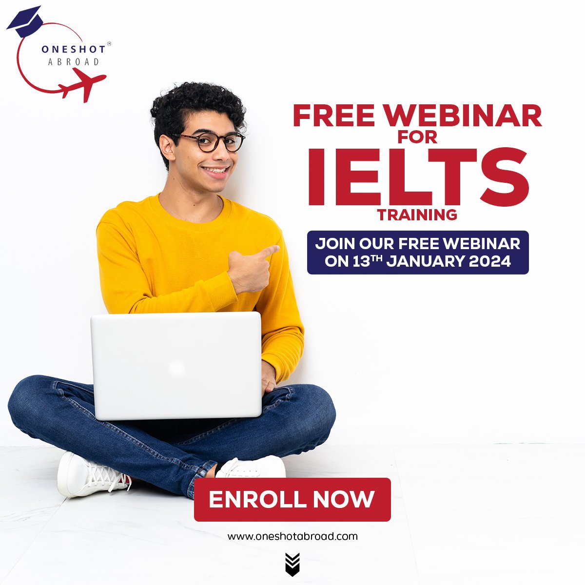 OneShotAbroad's tweet photo. Free Webinar for IELTS Training created just for you!

Date: 13th January 2024.

Enroll Now on the link (Link also in bio)
https://t.co/K6odTVeB4A

#studyielts #studyabroad  #ielts #free #freewebinar #freewebinarielts #january #indianstudents #ieltstraining #student https://t.co/XiJ6YrxrCg