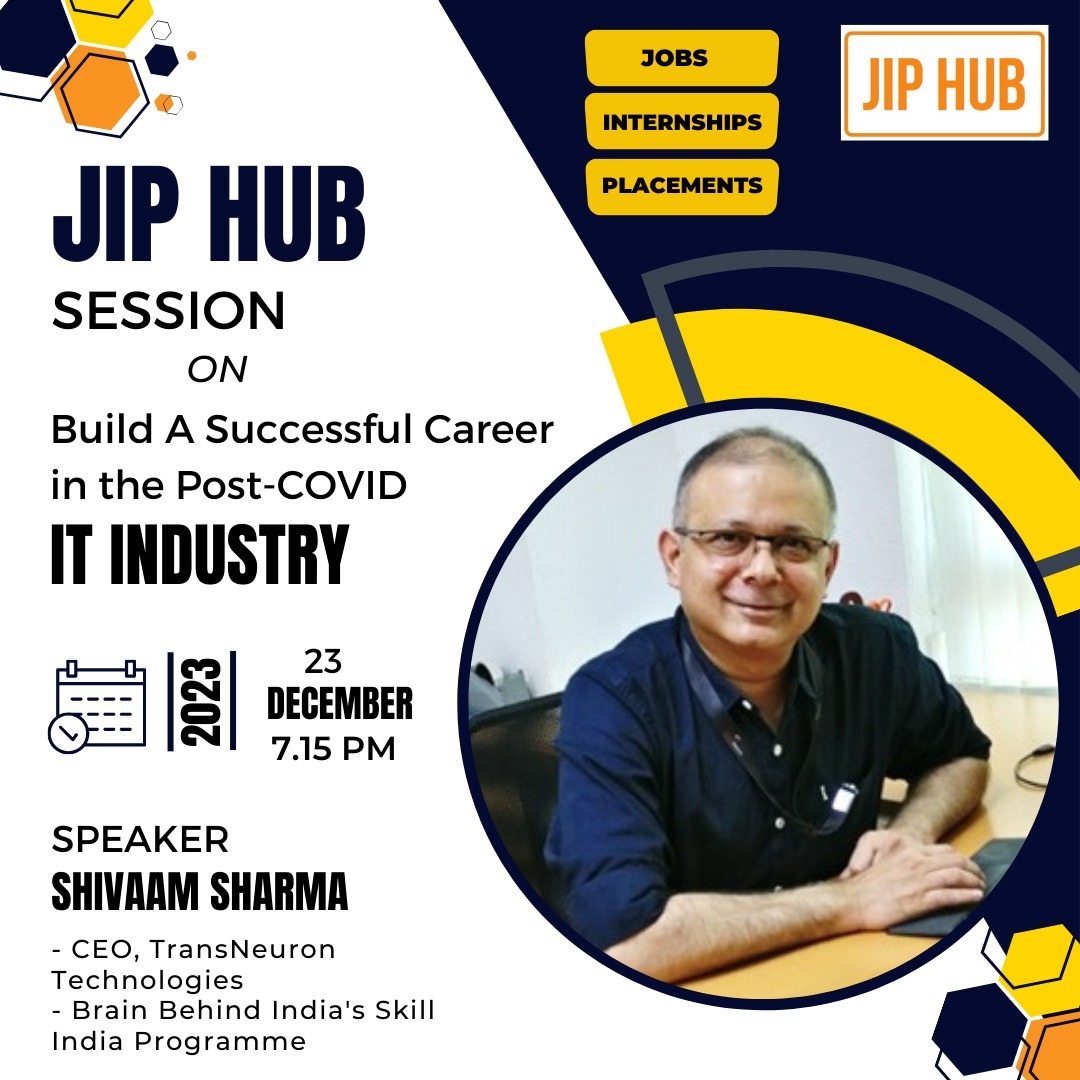 CEIempowers's tweet photo. 🔥 Perk of CEI Internship- SATURDAY JIP HUB Session: Unlock Your Career Potential! 🔥

TOPIC: How to Build a Successful Career in the Post-COVID IT Industry

By: Adarniya Shivaam Sharma Ji (Industry Recruiter; CEO - TransNeuron Technologies)

#CEIempowers #Internship #Career https://t.co/p09Mx8dK1r
