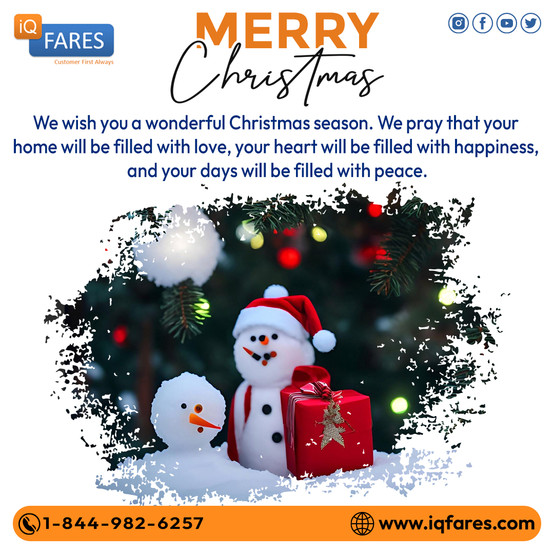 fares_iq's tweet photo. May your Christmas sparkle with moments of love, laughter and goodwill. And may the year ahead be full of contentment and joy. Have a Merry Christmas!

🌐 https://t.co/HWQmFLTAT5
.
.
.
.
.
🎁🎅 #MerryChristmas #HappyHolidays #Xmas #iqfares #HappyChristmas #HappyChristmas2023 https://t.co/kaA4w74Ouc