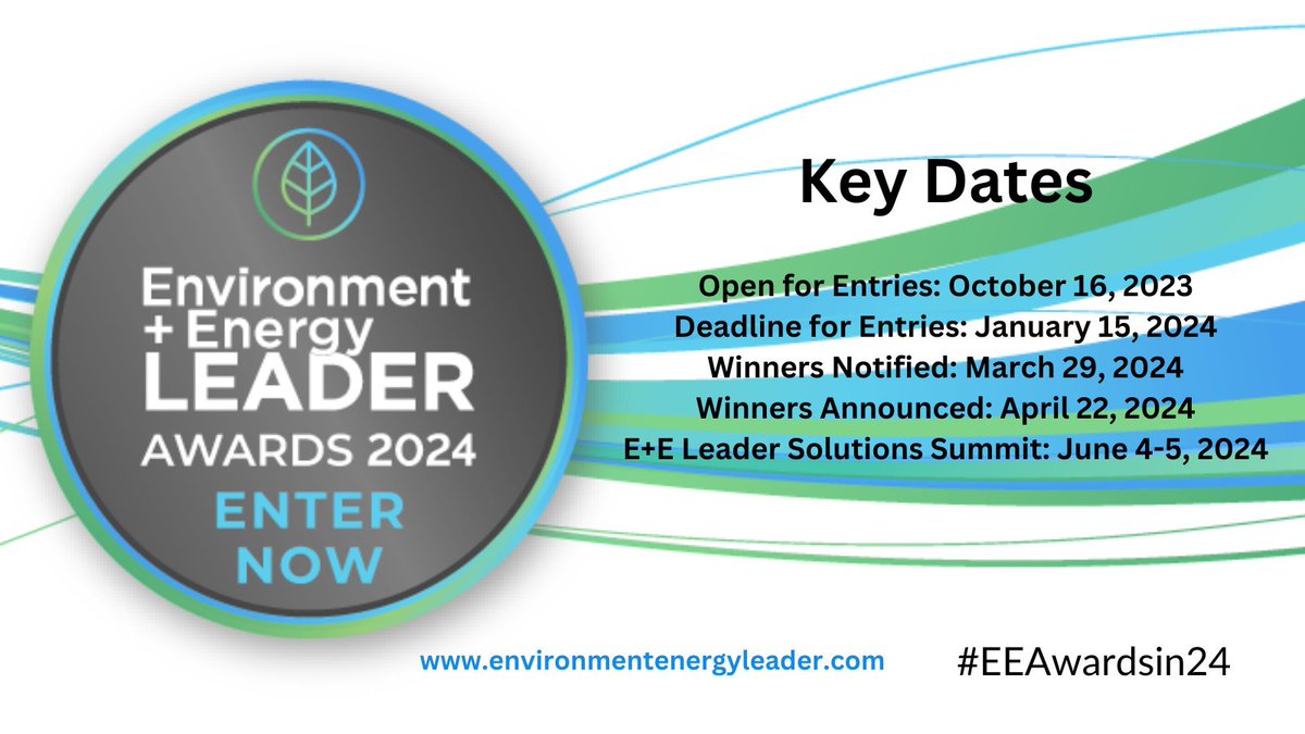 E_E_Leader's tweet image. Don't miss the chance to be part of this prestigious program and showcase your achievements in sustainability, energy, and operational efficiency! #KeyDates #AwardsProgram #EEAwardsin24 #sustainability #eco #energy #energytwitter #environmental #esg #award
environmentenergyleader.com/ee-leader-awar…