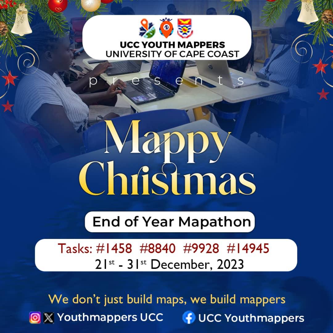 UCC_Y🌍UTHMAPPERS (@youthmappersucc) on Twitter photo <a href="/YouthmappersUCC/">UCC_Y🌍UTHMAPPERS</a> we are thrilled to announce our end of year Mapathon dubbed 'Mappy Christmas 🥳🎉
Together, we can create detailed maps that will help our community prepare for and respond to challenges, making it more resilient.
#youthmappers #uccyouthmappers #MappyChristmas <a href="/YouthmappersUCC/">UCC_Y🌍UTHMAPPERS</a> we are thrilled to announce our end of year Mapathon dubbed 'Mappy Christmas 🥳🎉
Together, we can create detailed maps that will help our community prepare for and respond to challenges, making it more resilient.
#youthmappers #uccyouthmappers #MappyChristmas