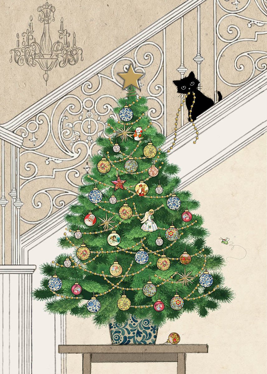 Jane Crowther Christmas tree #caturday