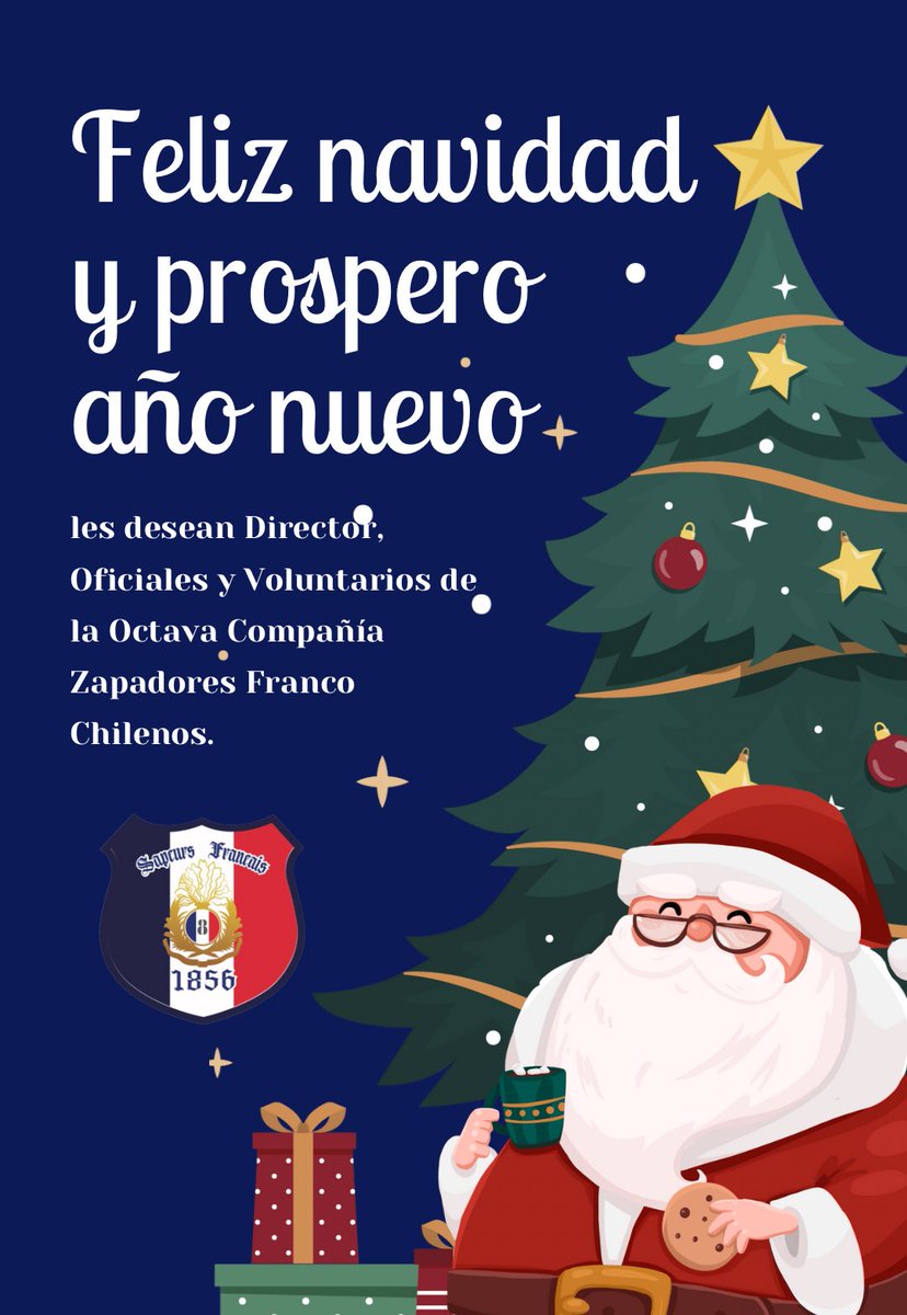 ¡En la Octava Compañía de Bomberos Zapadores Franco Chilenos, tenemos un deseo para ti en esta Navidad y Año Nuevo! Queremos que se cumplan todos tus sueños y que tengas un año lleno de éxito y felicidad. Que el espíritu de la Navidad te llene de amor, paz y alegría.<a href="/CBV1851/">Bomberos Valparaíso</a>