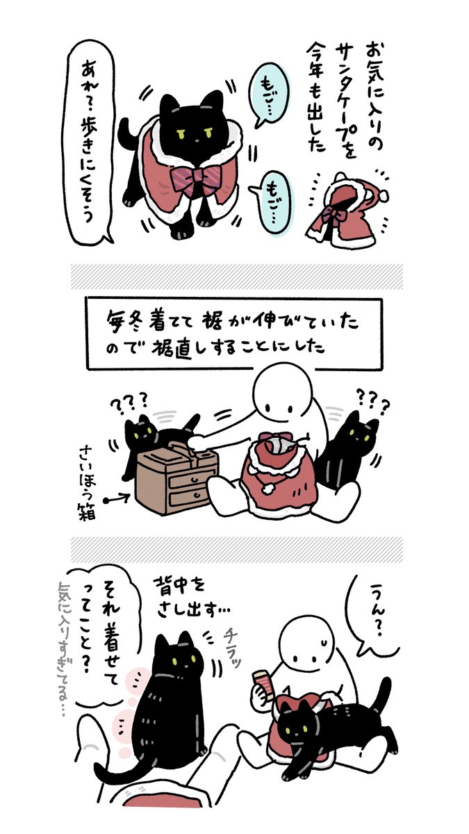 明後日クリスマスということでサンタケープ大好きなろんさんの絵日記です #ろんの絵日記