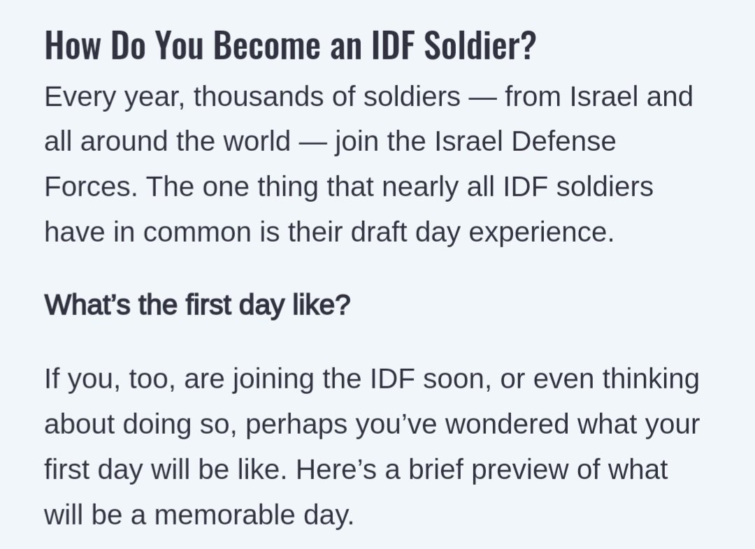 archicivilians's tweet photo. As per the #IDF (Israel Army 🇮🇱) website, they admit that it's an army of mercenaries. 
They claim that every year, thousands of soldiers from Israel and all around the world join the #IDF. https://t.co/6E5dAaCEKZ
