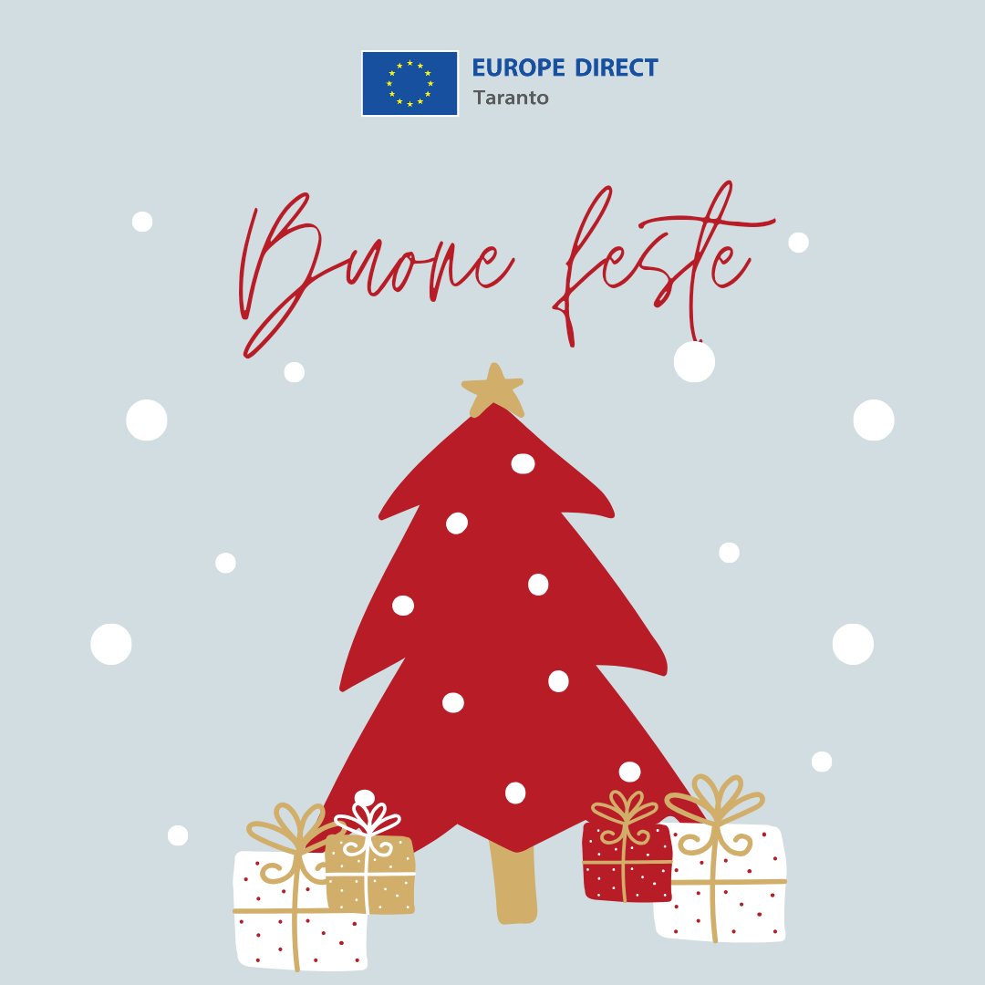 eudirecttaranto's tweet photo. 🎄𝐁𝐮𝐨𝐧𝐞 𝐟𝐞𝐬𝐭𝐞 𝐝𝐚𝐥 𝐓𝐞𝐚𝐦 𝐝𝐢 𝐄𝐃 𝐓𝐚𝐫𝐚𝐧𝐭𝐨! 🇪🇺

Dopo un anno pieno di attività e con in cantiere già tante iniziative per il 2024, il nostro infodesk chiude per qualche giorno.

Ci rivediamo presto! 😉

#TarantoinEuropa #EuropeDirect #natale #christmas #UE https://t.co/hEBVmHbcA7
