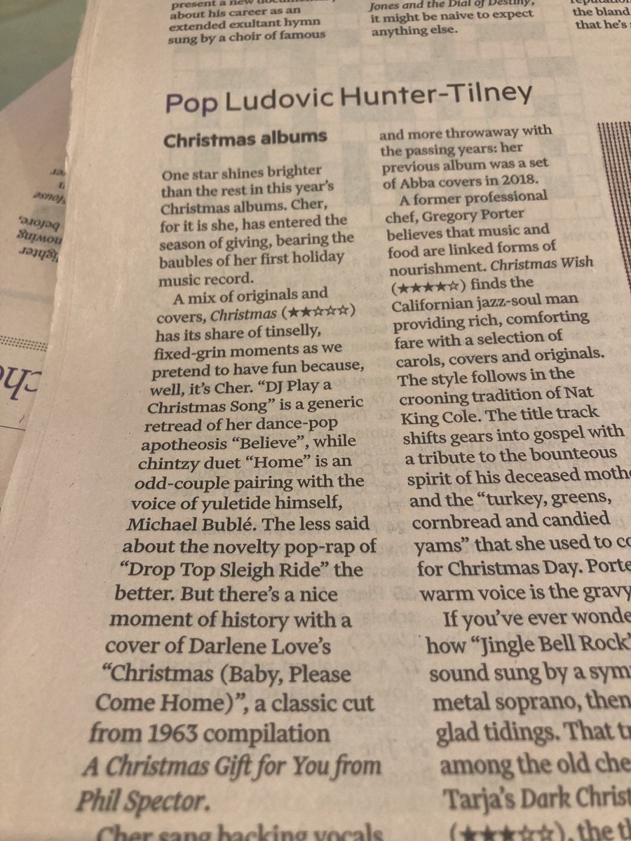 Note to the FT’s pop critic: Phil Spector’s Christmas album was never a “compilation”. It was conceived and recorded as a single piece of work in the summer of 1963.
