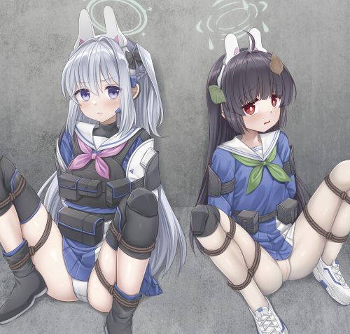 捕まっちゃったミヤコとミユ(ブルアカ)
C103のコピー本の表紙にするかも 