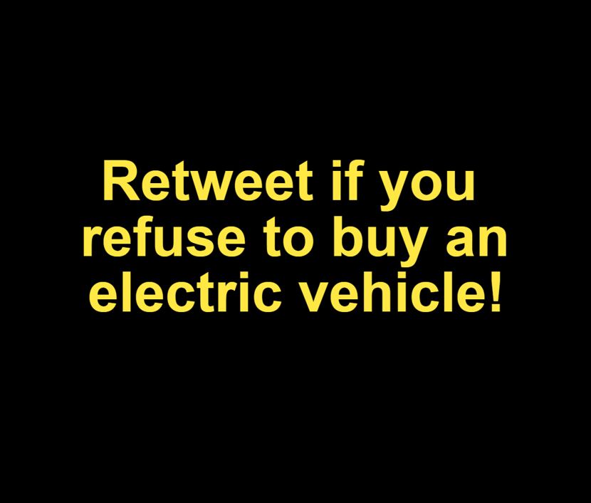 I'm not buying an electric vehicle. You?