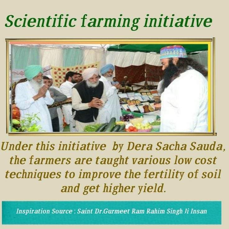 Farming is an integral part of our country which satisfies the hunger of the people of the country  also exports food items to other countries, Saint Dr. Ram Rahim MSG inspires all the farmers to do organic farming so that they can earn gud income
#FarmersDay #NationalFarmerDay