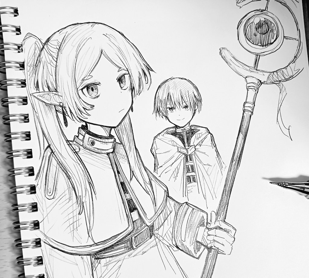 フリーレン観ました。らくがき 