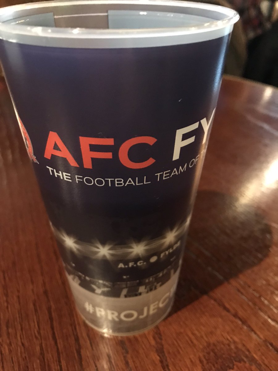 Pre match drink….. AFC Fylde at home in the wind today…..