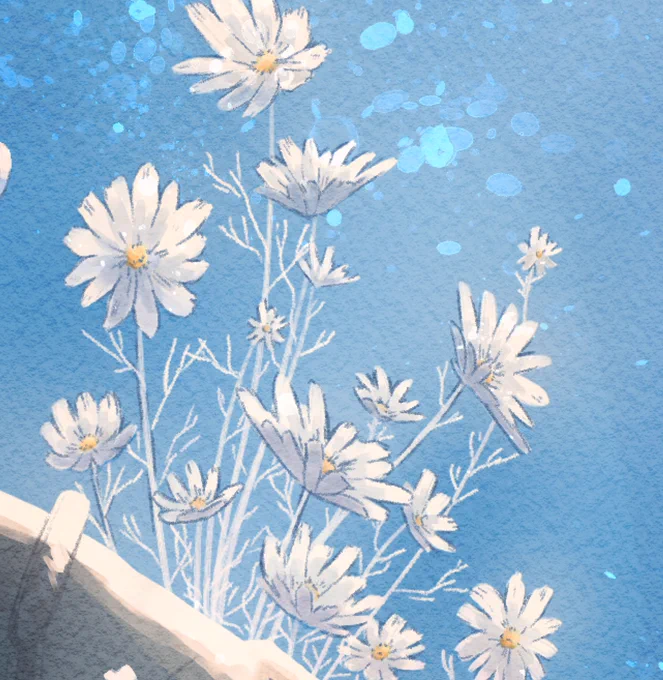 ひたすらお花描いてる