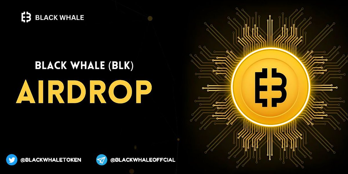 🔥 BlackWhale (BLK) #Airdrop LIVE! 🎁 Earn 2 BLK (~40$) For Completing Task 👩‍👩‍👦 Earn 1 BLK (~20$) For Every Each Referral 👉 Join Here: t.me/BLKAirdropBot?… ⏰ This Black Whale tokens will be distributed instantly #Airdrop #CryptoGiveaway #Blockchain #BlackWhale #BLK #USDT