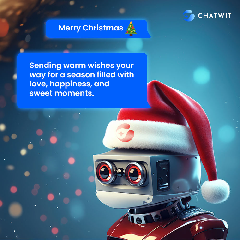 Cheers to the most amazing time of the year!
We at Chatwit wish you a fantastic time filled with warmth and Christmas cheer surrounded by your loved ones.
 
#christmas #christmasdecorations #christmascountdown #christmasparty #aichatbot #chatbotsplatform #chatbotcompany