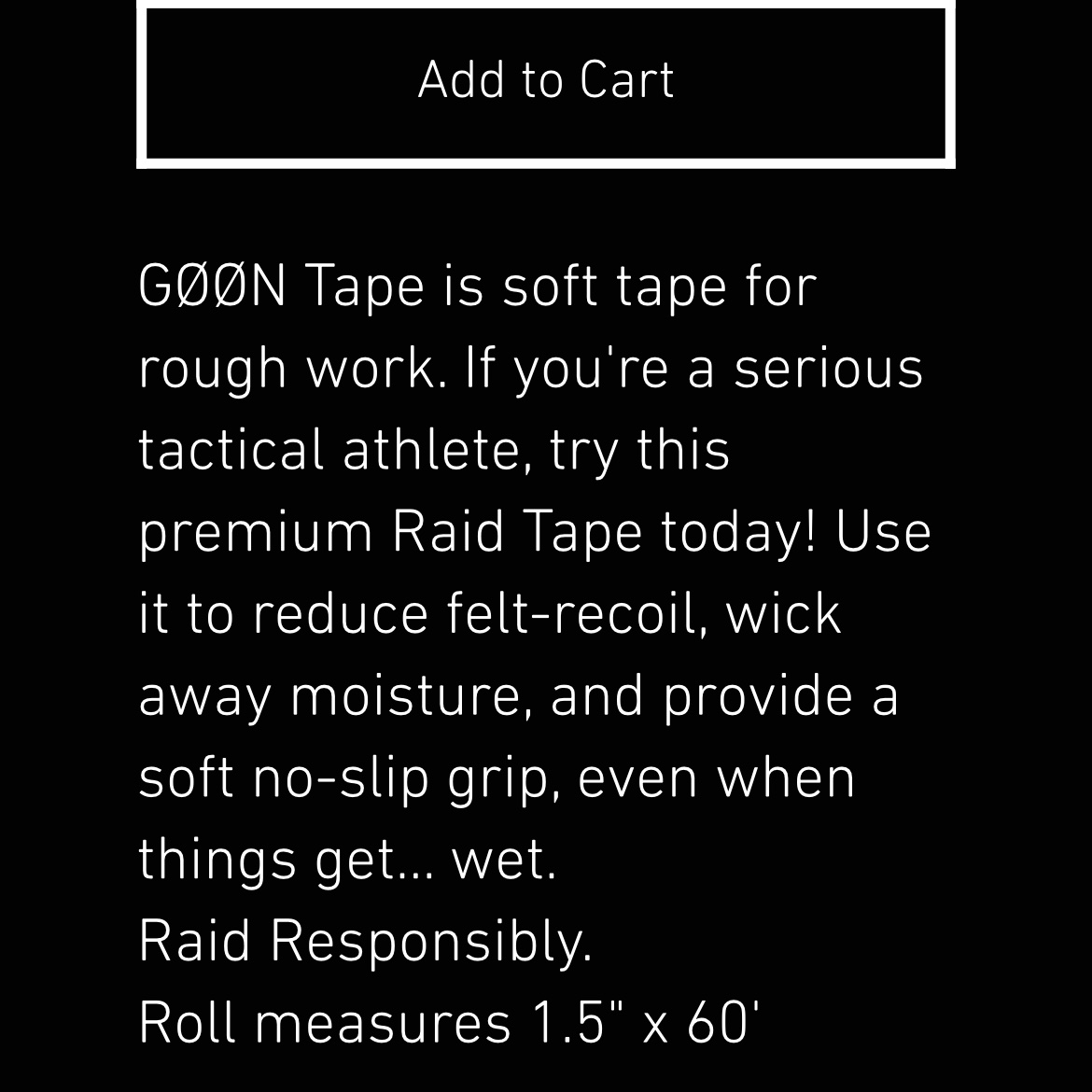 Aetius on X: Discovered that someone rebranded hockey tape as GOON tape.  What do they mean when things get wet when you are out gooning?   / X