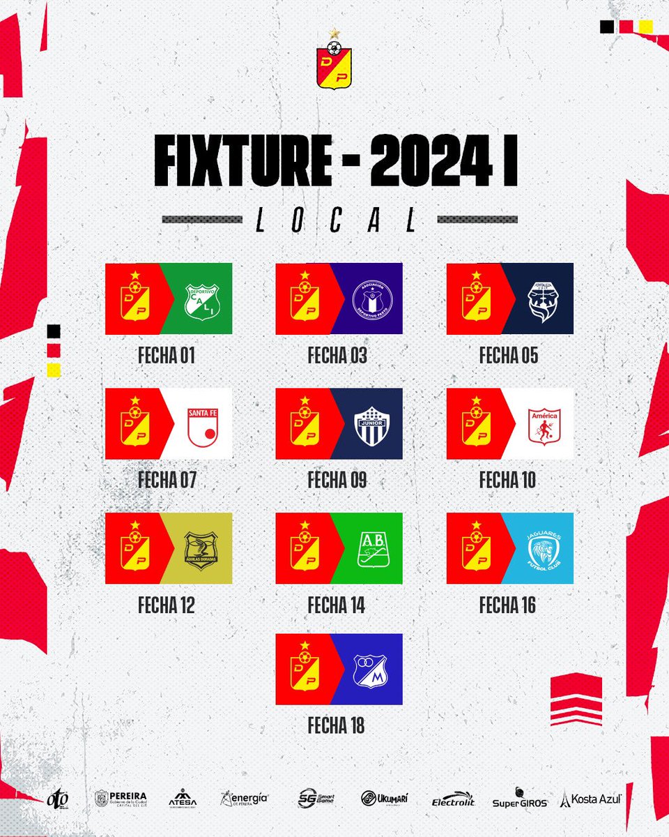 DeporPereiraFC's tweet photo. 🗓️Aquí les compartimos cómo será nuestro primer semestre de competencia del 2024. 

¡Siempre juntos, siempre fuertes! 🐺♥️ https://t.co/J8l97vgA1O