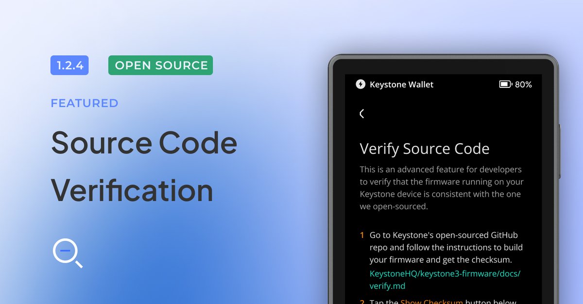 KeystoneWallet's tweet photo. 1/

Hey, Keystone family 🌟

⚡️ Big news is coming your way, and you definitely don't want to miss this update. It's all about elevating the security and authenticity of your Keystone experience

Explore this 🧵 for what's new and exciting! https://t.co/rFVFy7plOS