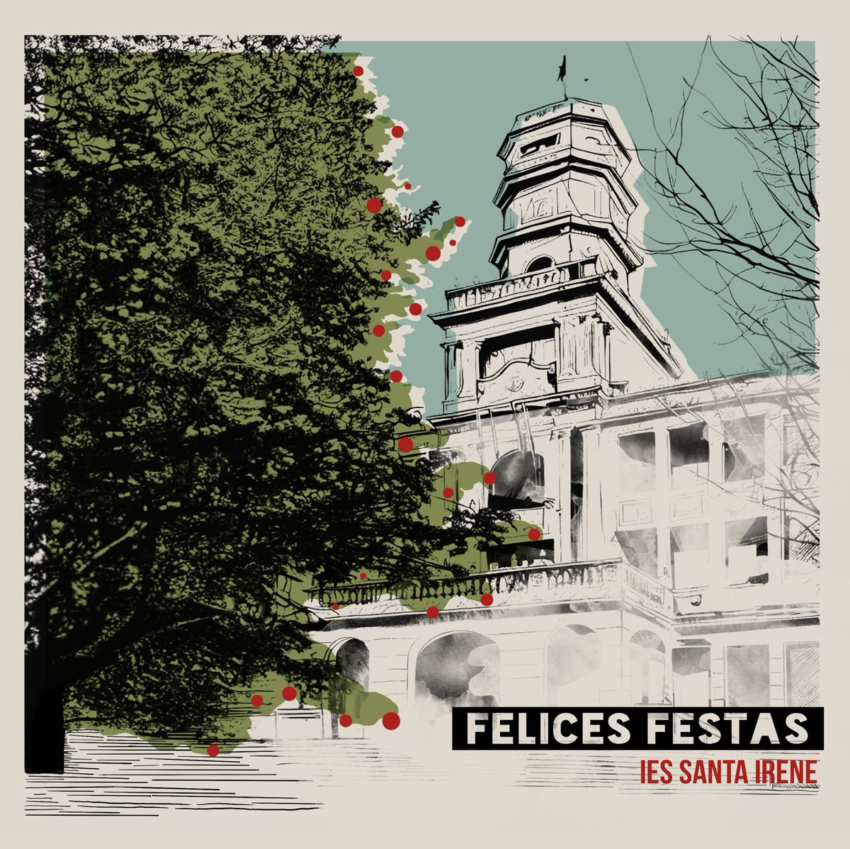 O IES Santa Irene deséxalles felices festas.