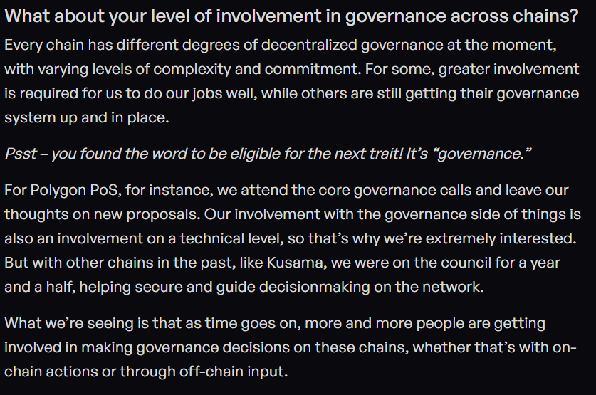 Azraiel1201's tweet photo. Governance plays a pivotal role. #Staking4All actively participates in governance calls, leaving their thoughts on proposals. With involvement in governance across different chains, they contribute technically and guide decision-making. Their commitment to governance is inspiring https://t.co/e56yxol4r2