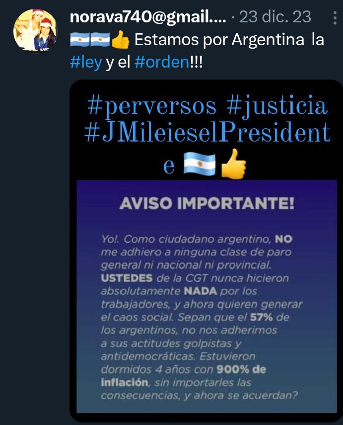 Norma587508994's tweet photo. @dreidel1 @fargosi @JMilei #Bastaaaaaaaa 🇦🇷👍 https://t.co/JTsgPqwn84