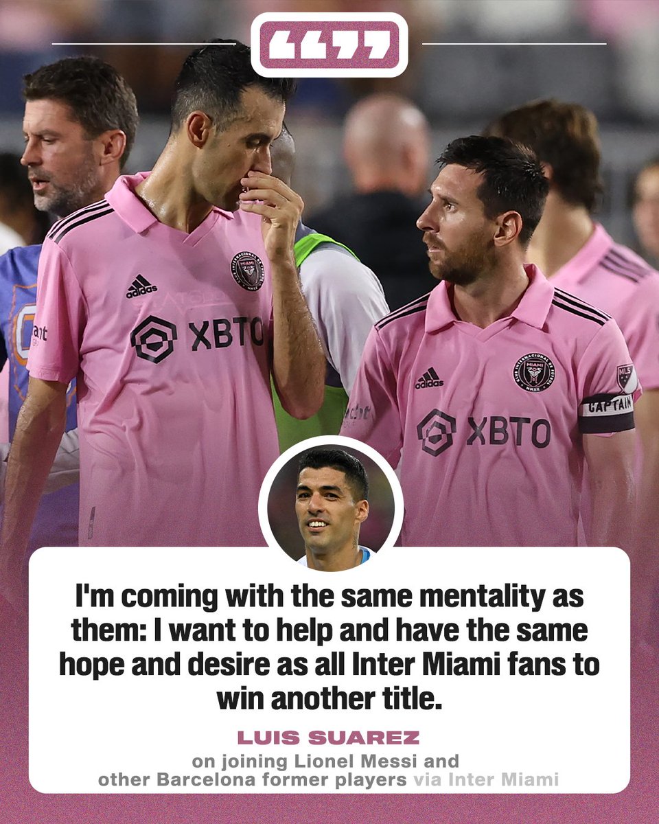 Luis Suarez is joining his Barcelona friends at Inter Miami with a winning mentality 🤩