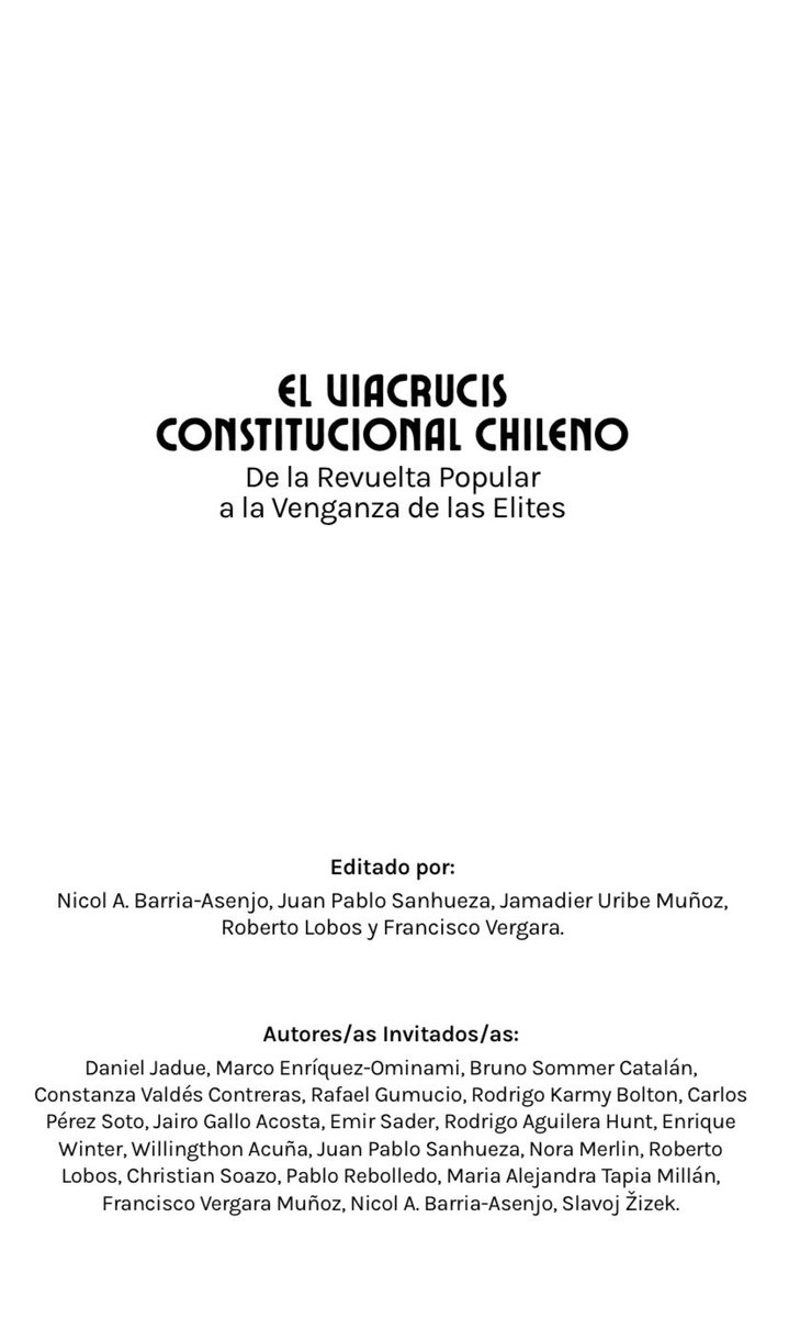 JPSanhuezaT's tweet photo. El viacrucis Constitucional chileno📚
✍🏽Daniel Jadue, Marco Enriquez-Ominami,Constanza Valdés,Rafael Gumucio, Rodrigo Karmy, Carlos Pérez Soto, Emir Sader, Juan Pablo Sanhueza Tortella, Nora Merlin, Nicol Barria, Zlavoj Zizek y Bruno Sommer. 
📸 Paulo Slachevsky 
@El_Ciudadano https://t.co/pvmwIlHdZB