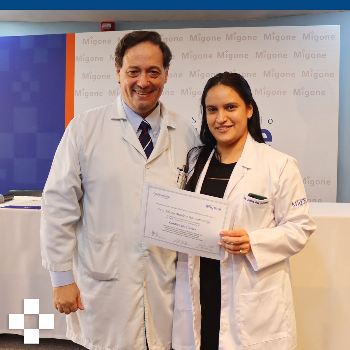 Entrega de certificado a la Dra. Johana Marlene Roa Samaniego por culminar el Programa de #Residencia Médica en la especialidad de #Cardiología Clínica del Instituto Cardiovascular del #SanatorioMigone

¡Deseamos muchas felicidades y éxitos en su carrera como profesional médico!