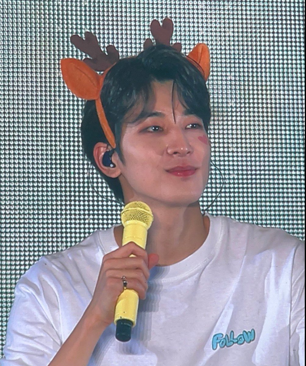 reindeer headband &amp; hearts on wonwoo’s cheek 🥹🤎