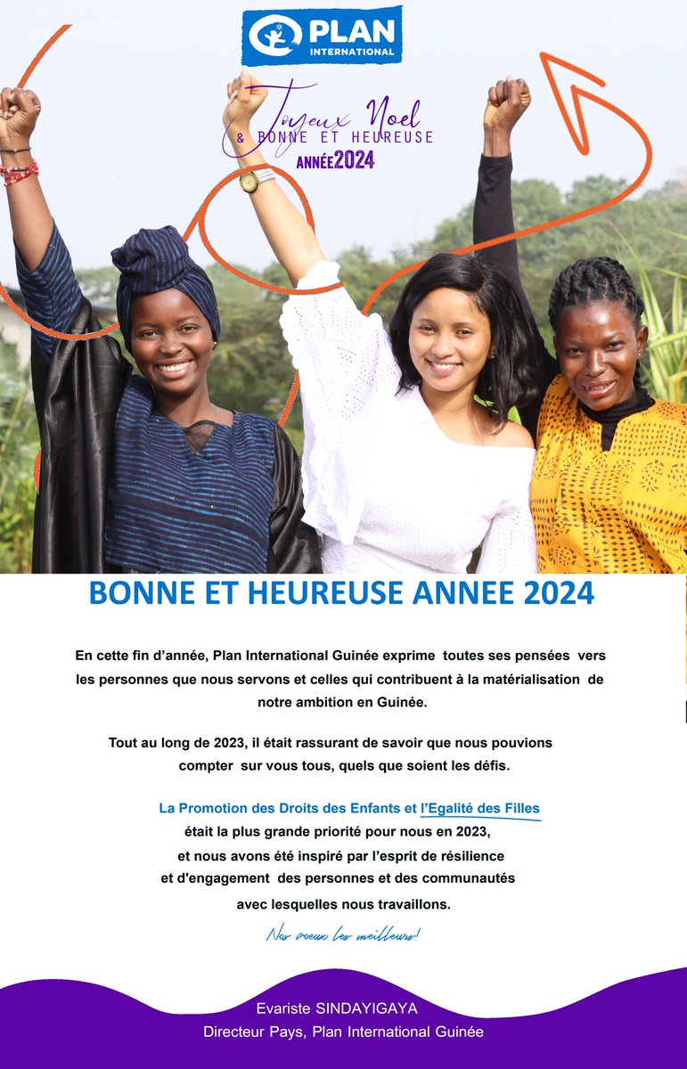 Le Directeur Pays de <a href="/planguinee/">Plan International Guinée</a> souhaite de joyeuses fêtes de fin d’année à toutes et à tous.