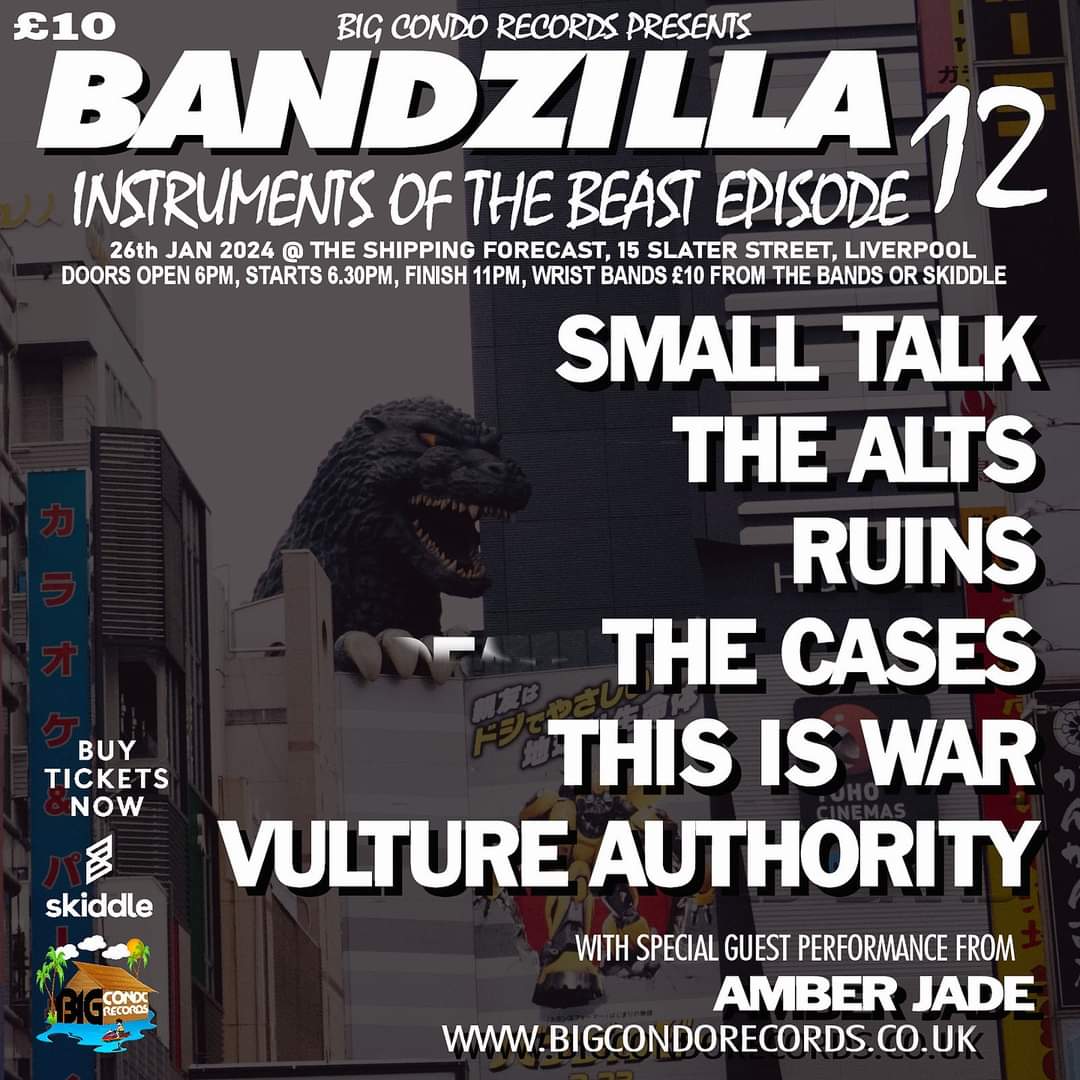 We're back in 2024 with a bang at this one. 26th Jan @BigCondoRecords brings Bandzilla!!! Some boss bands and a cheap ticket. What's not to like. Get on it✌️❤️🙌🙌🙌