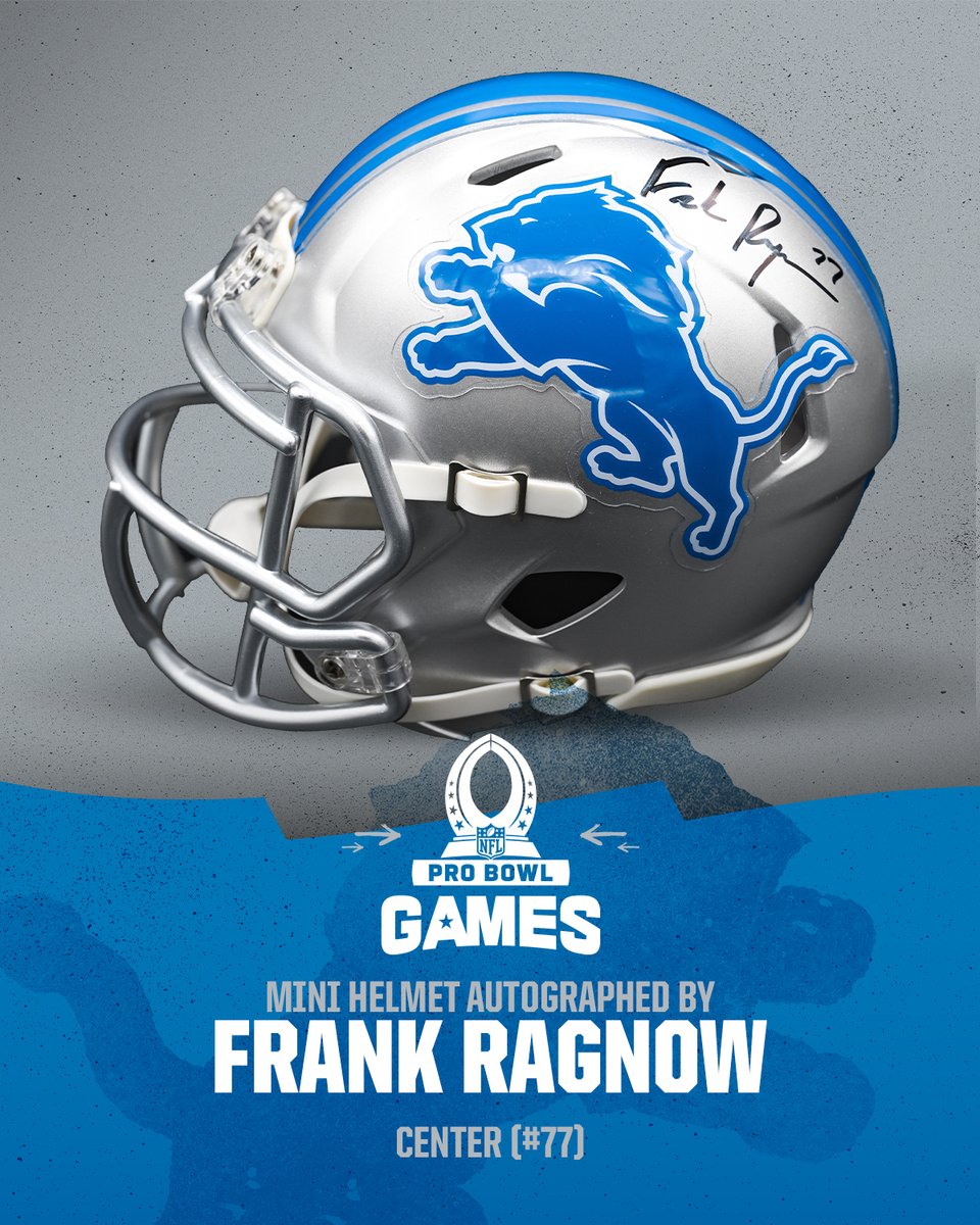 Detroit Lions (@lions) on Twitter photo RT for the chance to win a signed <a href="/KNARFWONGAR/">Frank Ragnow</a> mini helmet!
#ProBowlVote
#WPMOYChallenge RT for the chance to win a signed <a href="/KNARFWONGAR/">Frank Ragnow</a> mini helmet!
#ProBowlVote
#WPMOYChallenge