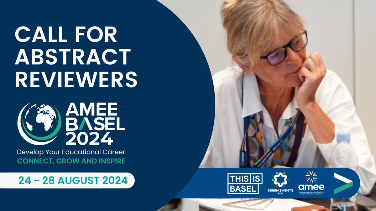 Interested in being an #AMEE2024 Abstract Reviewer? Coupled with our expertise & yours, we will curate an outstanding conference program Complete our application form by 31.01.24 - ow.ly/QZKr50QjFFk 🌍📚 #HealthEducation #AbstractReviewer