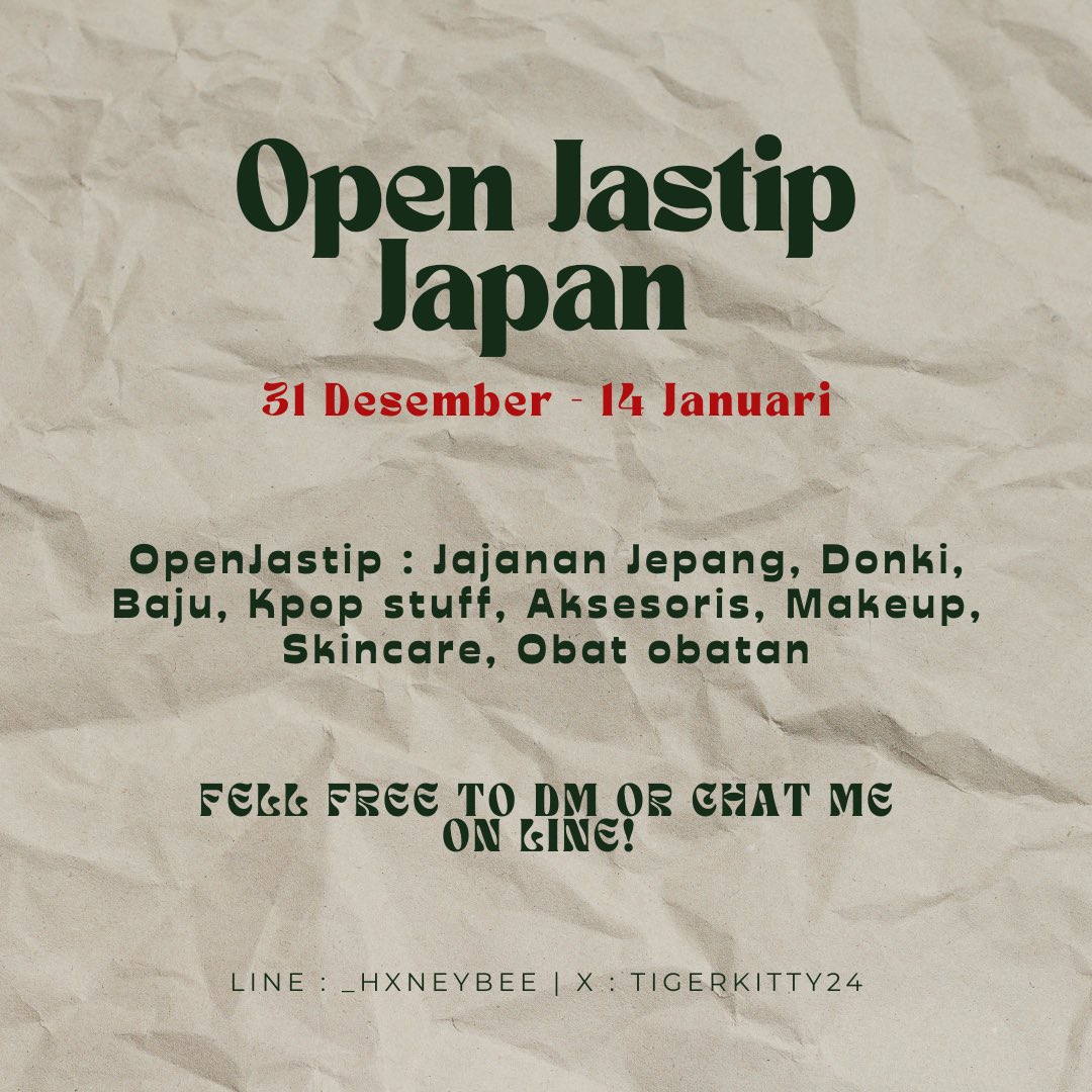 jastipjepang_'s tweet photo. Hallo aku Open jastip JP lagi nihh!
DM yaa untuk link Grup Linenya. ✨
#zonauang️ #zonajajan #jastip #WTS #Hijab #SanRio #sanrio #doraemon #GUjapan https://t.co/YU0c3aN4q3