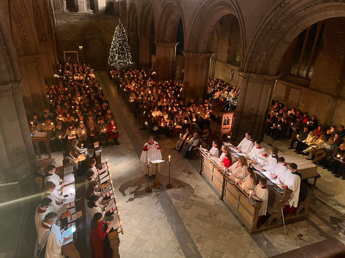 A stunning Festival of Nine Lessons and Carols last night. The Cathedral Choir was on fantastic form.
Wonderful to see the cathedral looking so festive and full. Thanks to Ben Richards for the fantastic photos from the organ loft that really capture the mood perfectly.