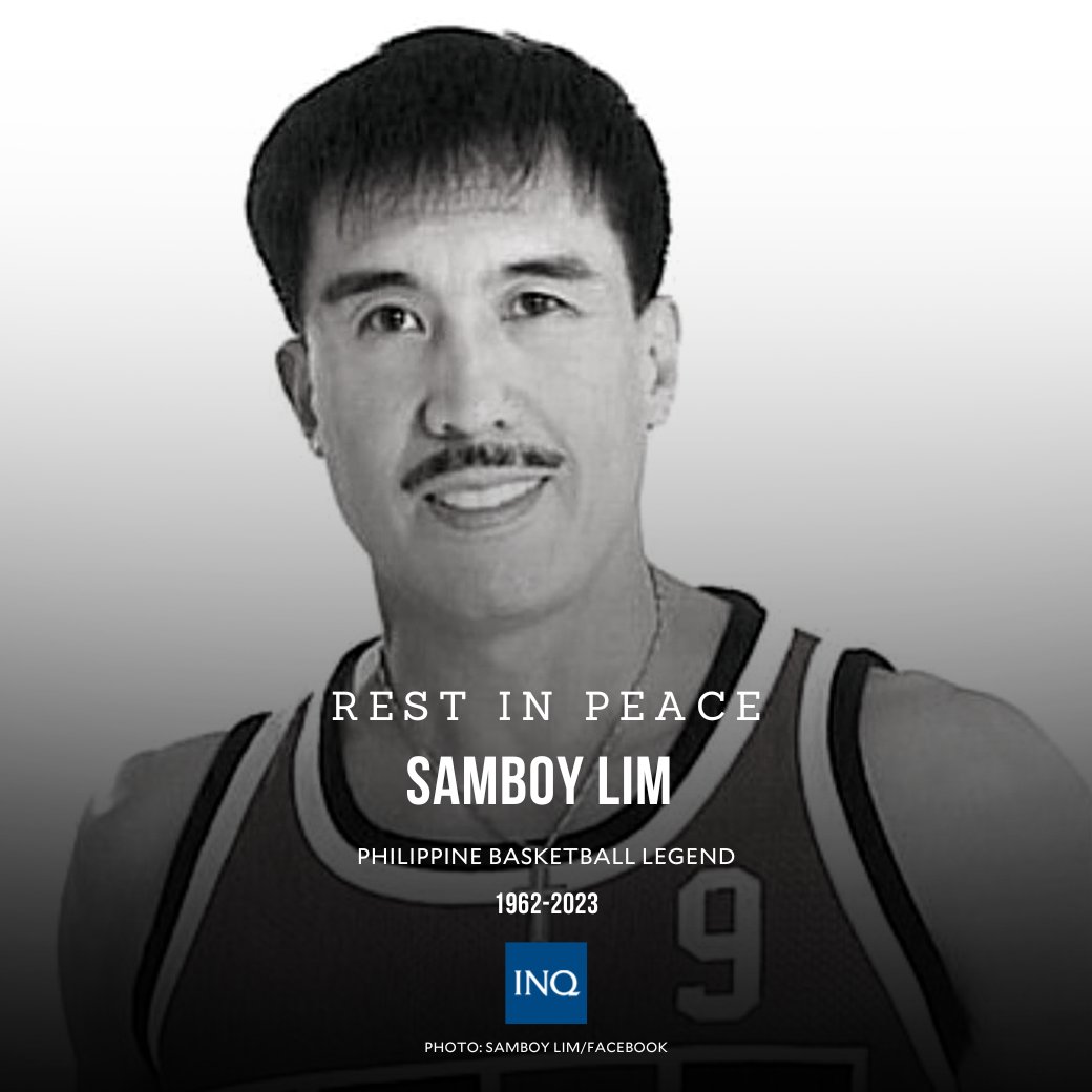 inquirersports's tweet photo. Philippine basketball legend Samboy Lim has died, according to an announcement made on his Facebook page. He was 61.
 
Story soon on https://t.co/V97uoJXnDv. https://t.co/VWRGWLITNF
