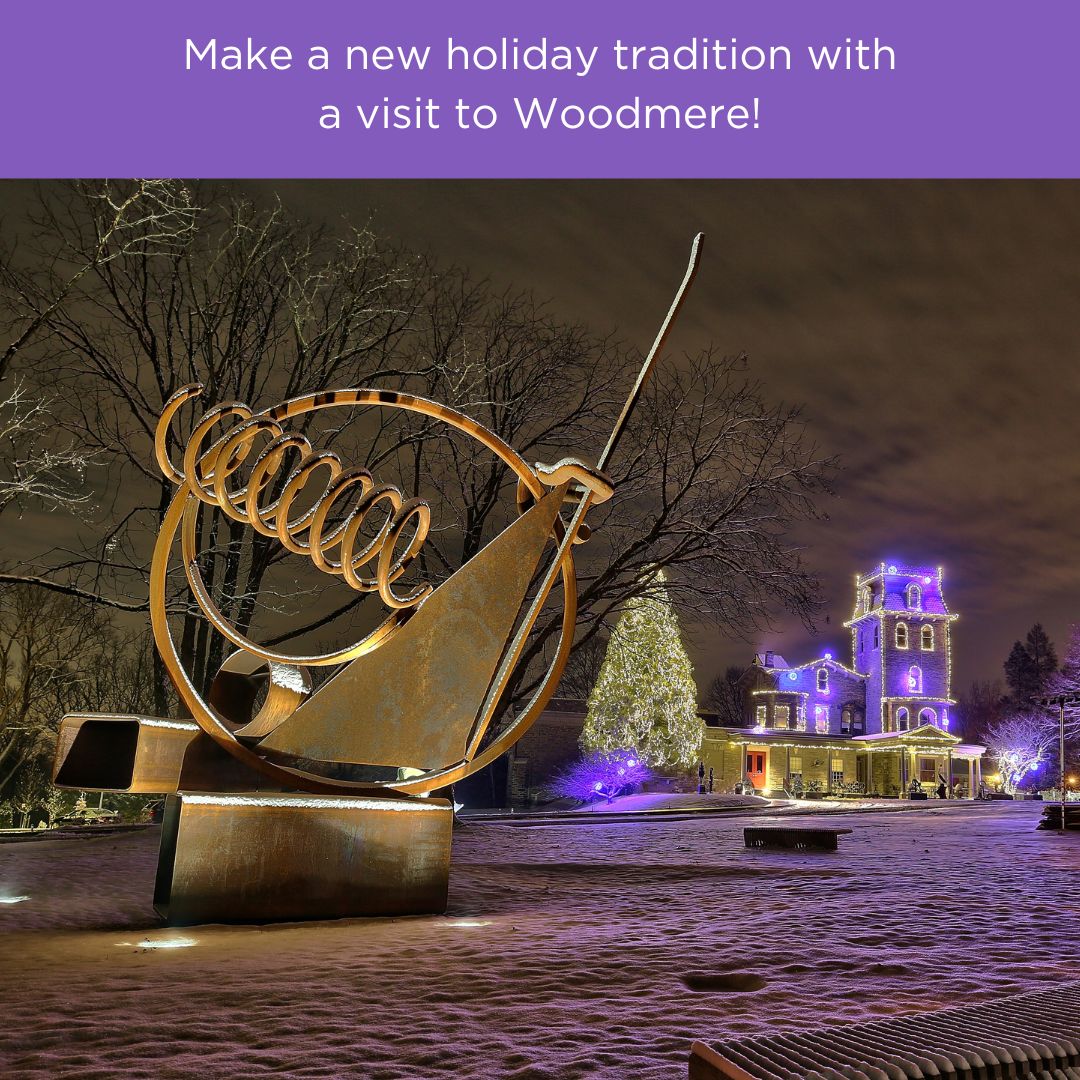 🎇Woodmere is full of holiday spirit from the outdoor lights to the Holiday Store, "Woodmere’s Winter Wonder Shop," and “Hark and Bark: Angels, Puppies, &amp; Holiday Treasures from Woodmere's Collection” in the Parlor Gallery. 🎄👼🐶🏚️🎁