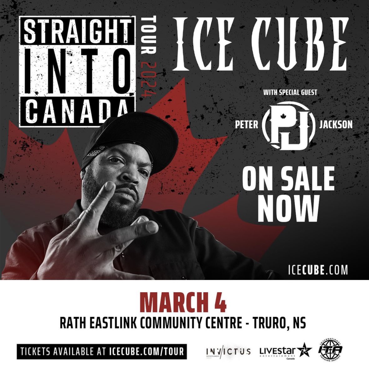 I’ll be performing w/ <a href="/icecube/">Ice Cube</a> - March 4th - Truro, Nova Scotia 

Tickets On Sale Now - IceCube.com/Tour