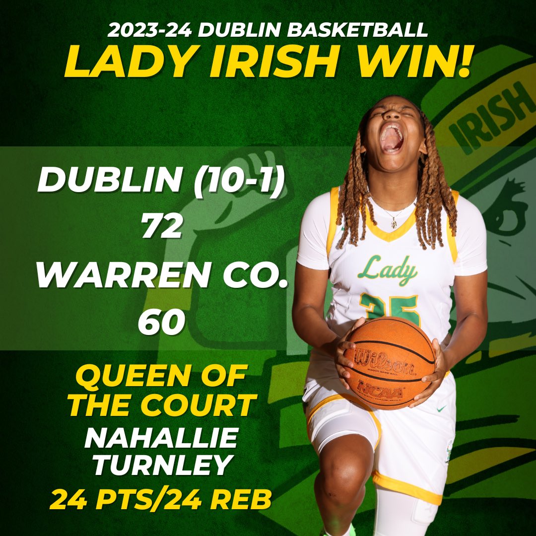 dcsirish's tweet photo. 24 points and 24 boards?
Nahallie was 🏀 all over the court. Lady Irish minus two starters dominant over D2-A No. 10 Warren. Teams return to action tonight vs. Waco. JV Girls tip at 3. #GoLadyIrish ☘️
@ConnorHines17 @OfficialGHSA @GPBsports @sportsguymarv @WGXAnews @SandysSpiel https://t.co/1ldMnBaUck