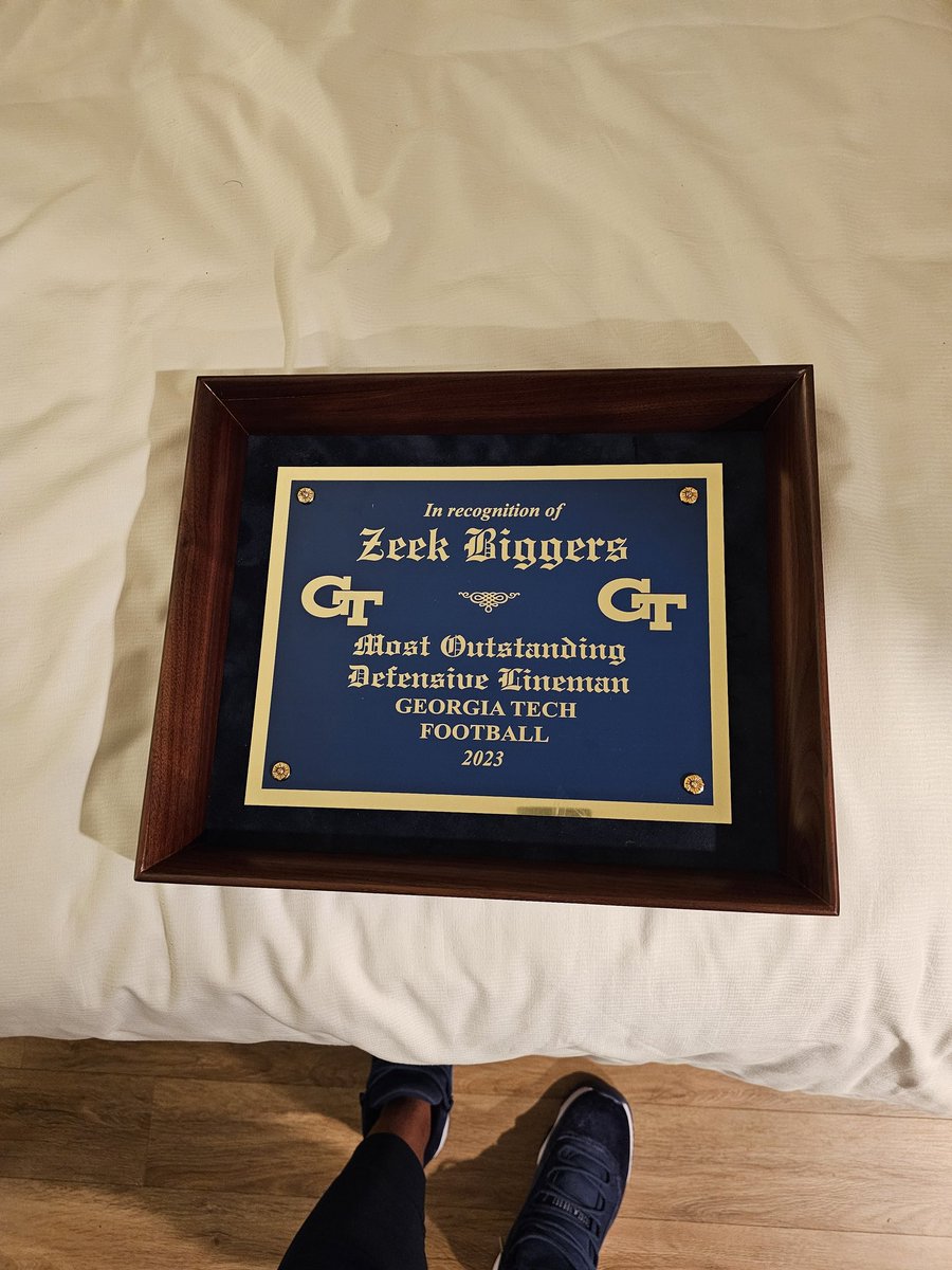 Congratulations to my son Zeek Biggers ...NAMED..'MOST OUTSTANDING DEFENSIVE LINEMAN' ....@ Georgia Tech 2023....#88 #TEAMZEEK #PROUDGTMOM