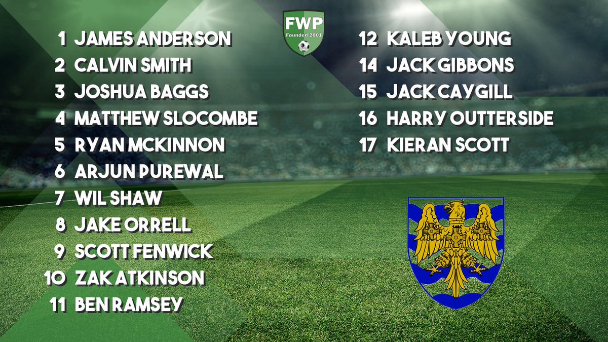 CONSETT AFC: Anderson Smith Baggs Slocombe McKinnon Purewal Shaw Orrell Fenwick Atkinson Ramsey; SUBS: Young Gibbons Caygill Outterside Scott @PitchingIn_ fwp.co/axjfBX