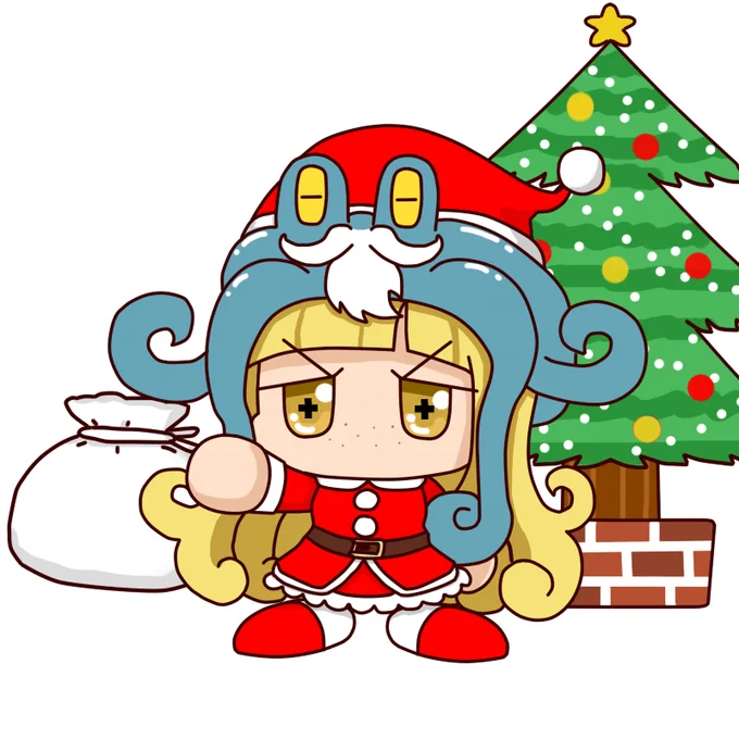 お題:クリスマスオクタヴィアでクリスマスの絵を描きました。#パワプロシリーズ版深夜の真剣お絵描き60分一本勝負#オクタヴィア #パワプロアプリ #パワプロアプリ 