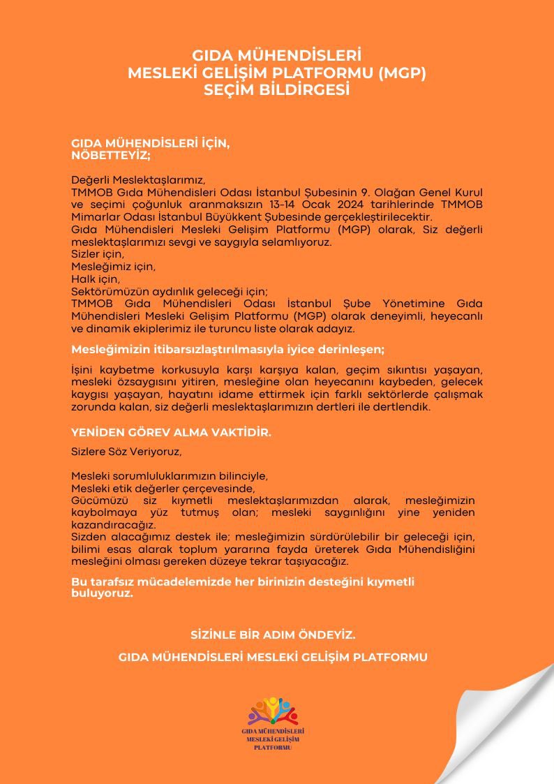 Fatih TEKSÖZ Gıda Y. Mühendisi tweet media