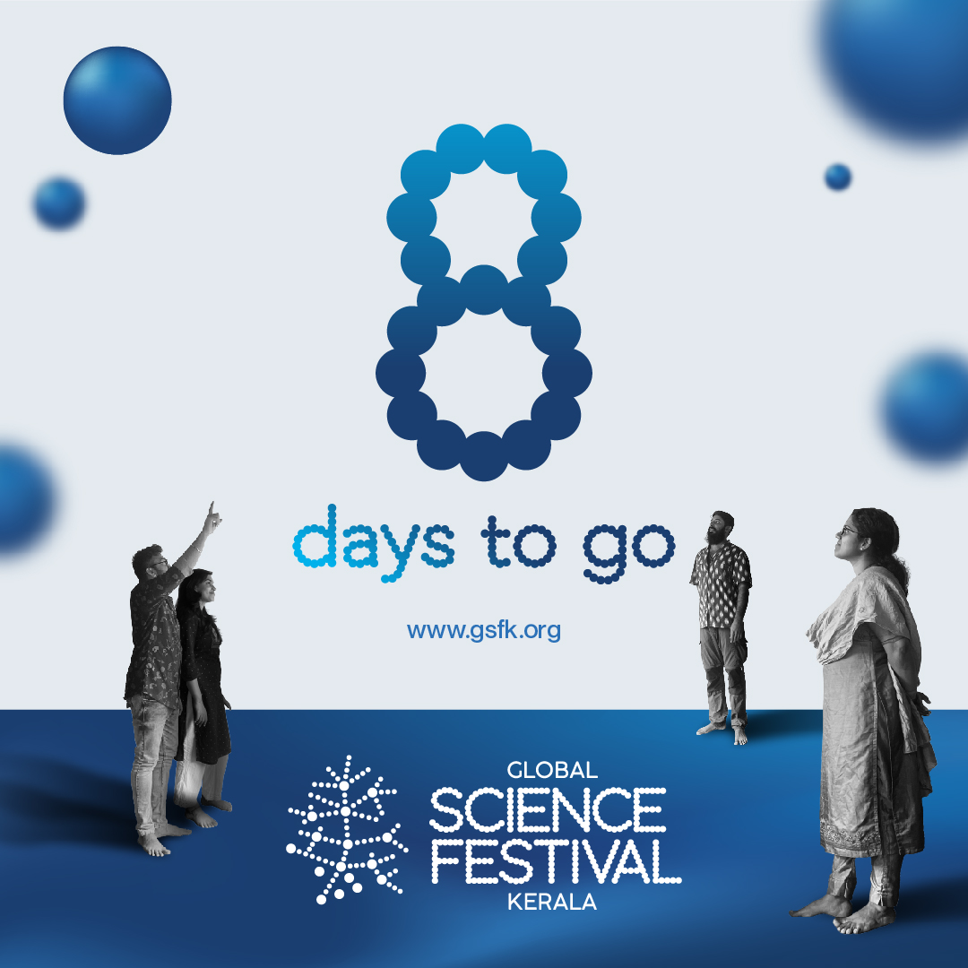 The Global Science Festival in Kerala, just 8 days away, promises an immersive celebration of scientific exploration, featuring insightful talks, interactive exhibits, and engaging activities. Join us for a journey into the wonders of science, where knowledge meets excitement!